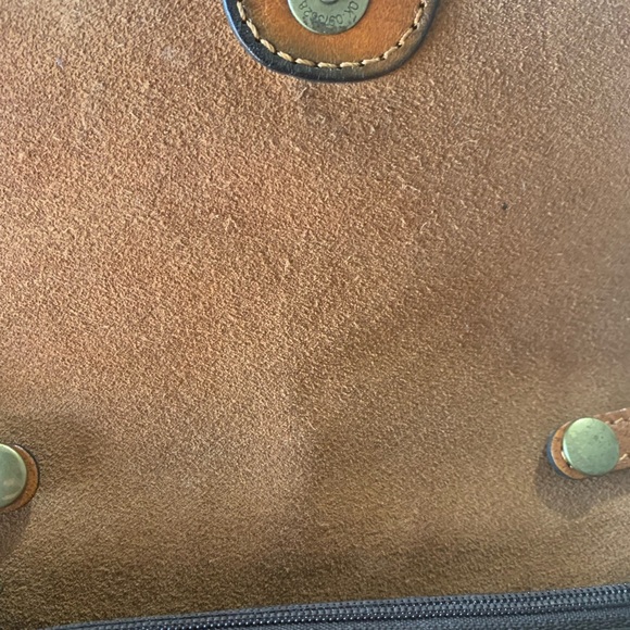 Patricia Nash Torri Crossbody Bag Greek Gold Embossed Floral Tooled Leather - Picture 6 of 16